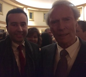 actor paul tirado and clint eastwood at the society of camera operators awards